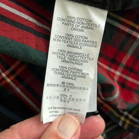 JCrew Perfect Shirt in Tartan Plaid, size 0 - Picture 5 of 7
